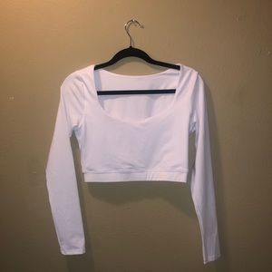 Thrifted white crop top